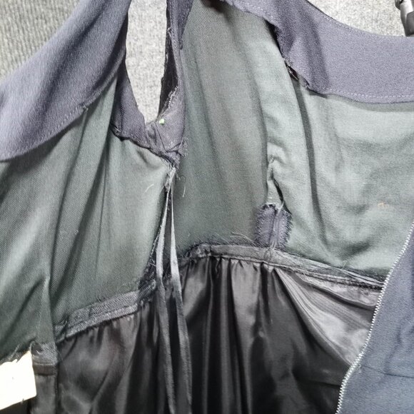 1950's Black Rayon Velvet Bodice Dingle Ball Dress by Best & Co, 5th Ave - Picture 6 of 10